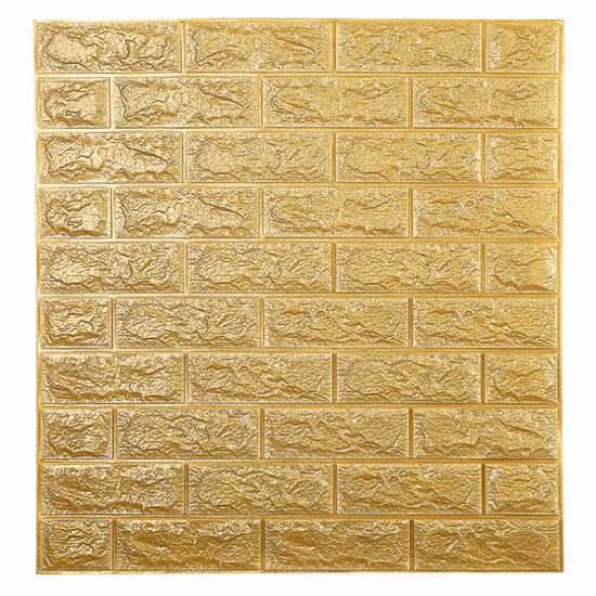 Pink White PE Wall Panels 3D Brick Wallpaper 3D Foam Wall Stickers for Home Decoration
