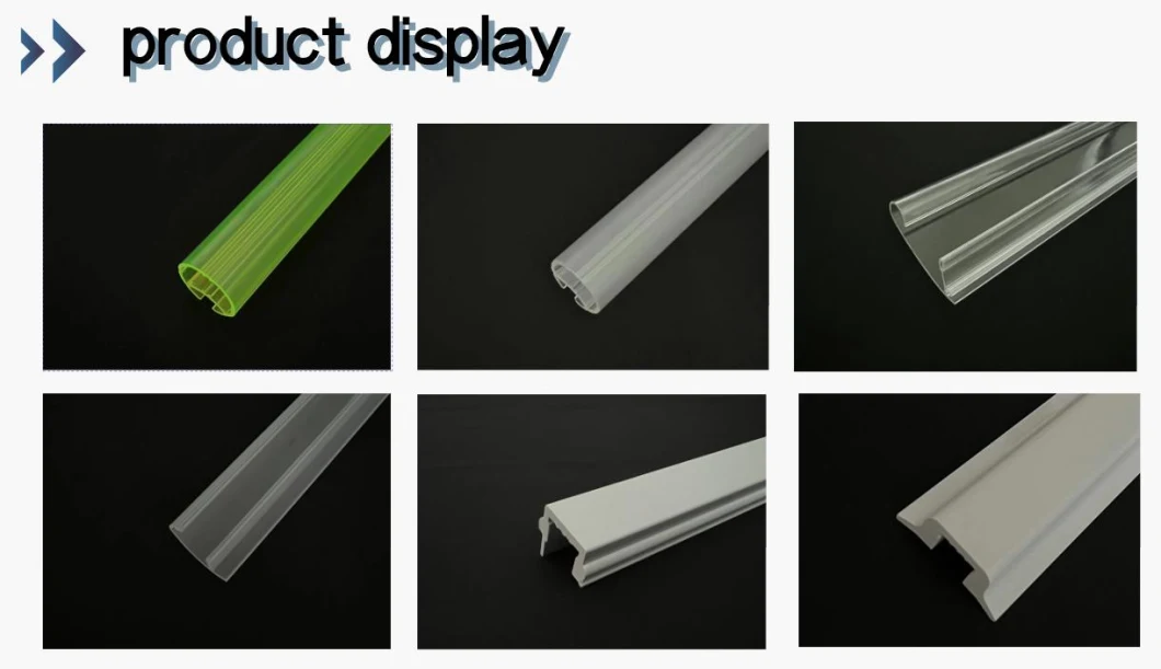 High Quality One - Line White Plastic Extruded PVC Profile